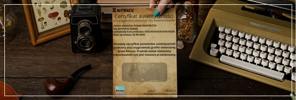 Każdy produkt powstaje jako jedyna istniejąca sztuka, a jego wyjątkowość potwierdza certyfikat autentyczności